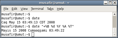 Terminal ekran-körüntisi